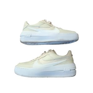 WOMEN'S NIKE AIR FORCE 1 PLATFORM CASUAL SHOES CREAM/WHITE SIZE 8
